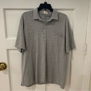 Johnnie-o Mens Hangin’ Out Cotton Polo Heather Gray Size XL Casual